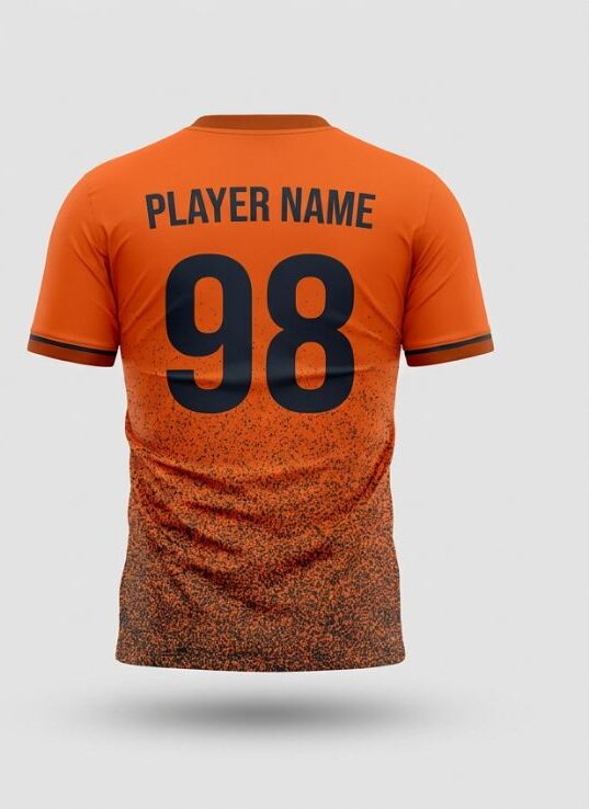 Sunset Noise Soccer Jersey, sunset orange, back