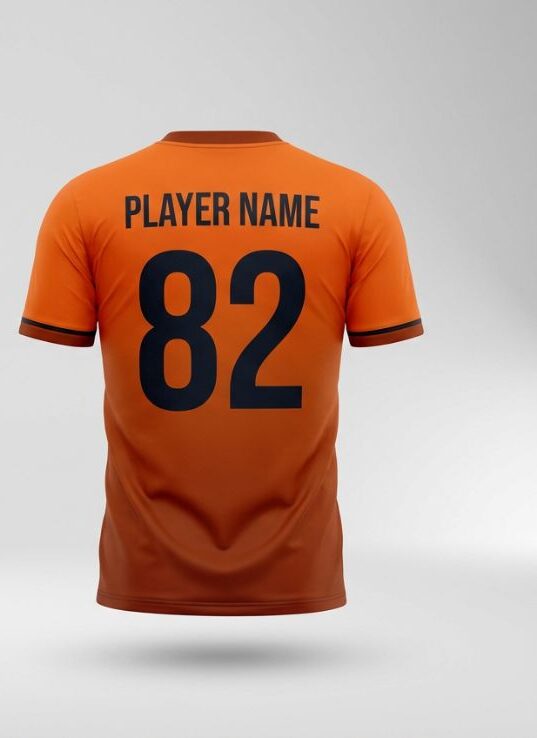 Sunset Gradient Soccer Jersey, sunset orange, back
