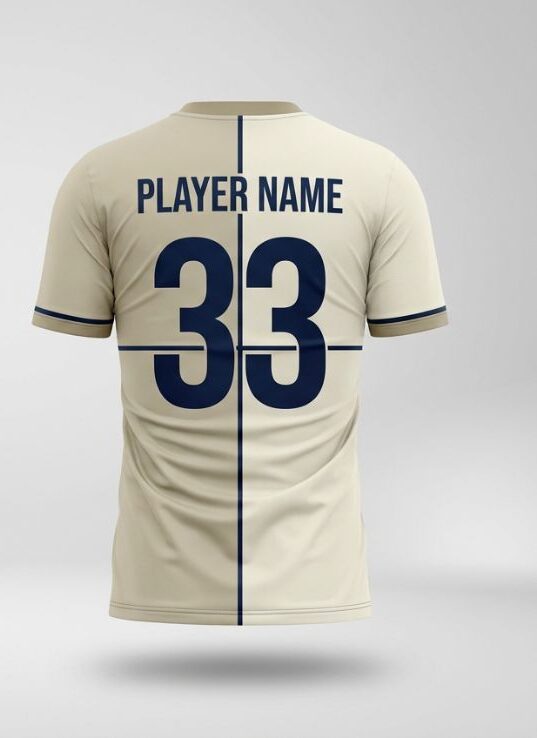 Ivory Quarter Soccer Jersey, ivory, back