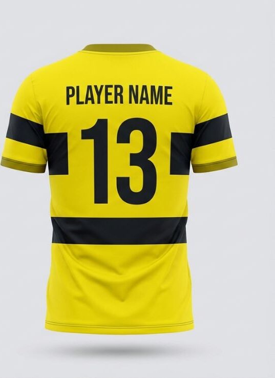 Volt Hoops Soccer Jersey, neon yellow, back