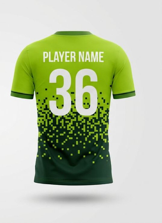 Lime Pixel Soccer Jersey, lime green, back