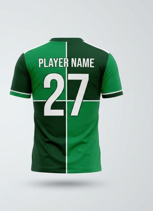 Emerald Block Soccer Jersey, emerald green, back