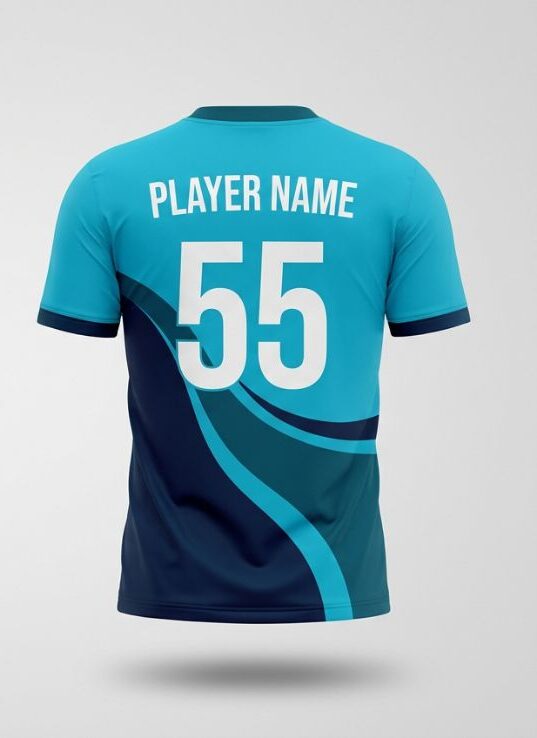 Cyan Crash Soccer Jersey, cyan, back