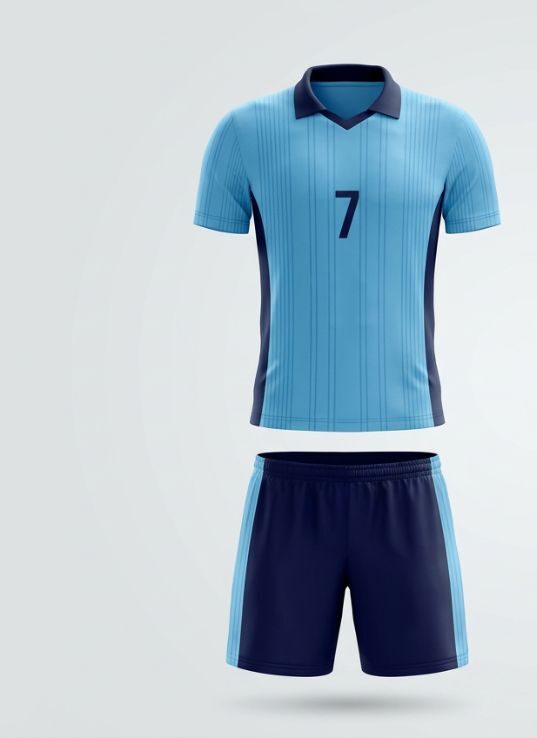 Sky Pinstripe Soccer Jersey