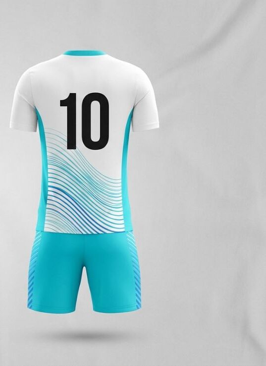 Aqua Current Soccer Jersey, aqua blue, back