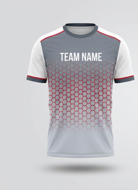 Silver Grid Soccer Jersey
