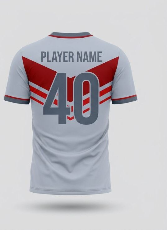 Silver Strike Soccer Jersey, silver, back