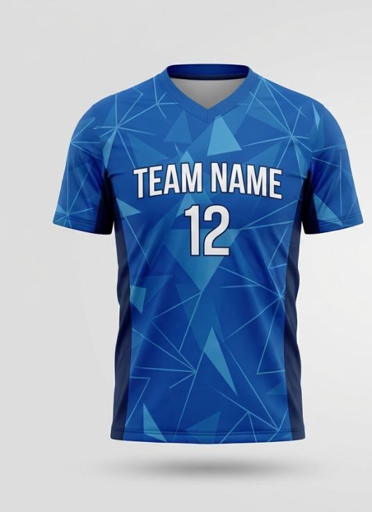 Fractal Blue Soccer Jersey