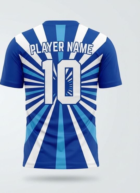 Azure Ray Soccer Jersey, azure blue, back