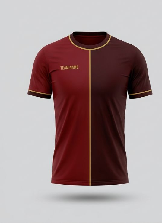 Maroon Half Soccer Jersey