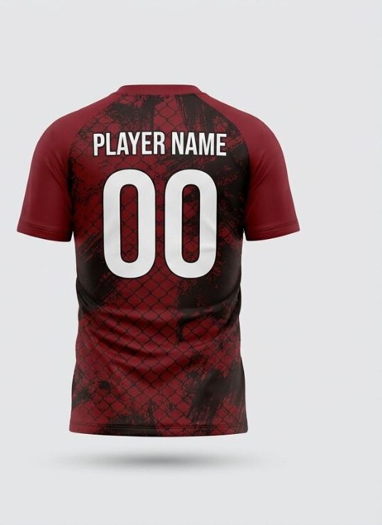 Crimson Cage Soccer Jersey, crimson red, back
