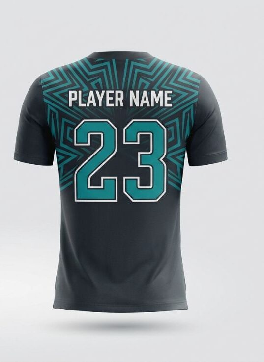 Maze Slate Soccer Jersey, grey, back