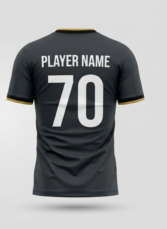 Onyx Gradient Soccer Jersey, onyx black, back