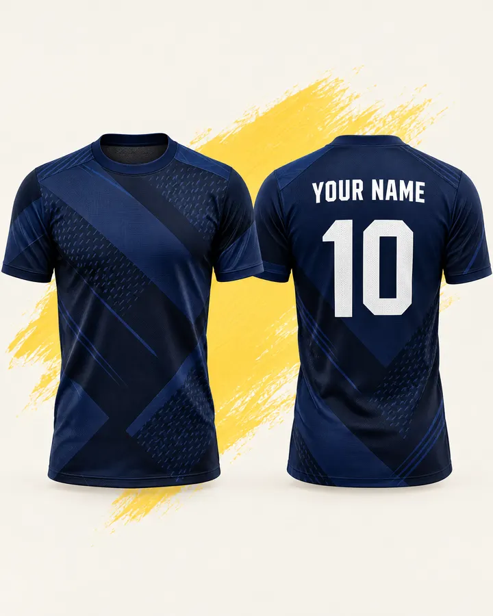 Argentina fan jersey design, Away (Dark navy), front and back
