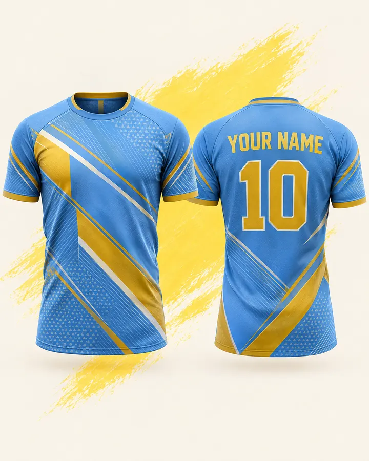 Argentina fan jersey design, Champions (Gold-trim), front and back