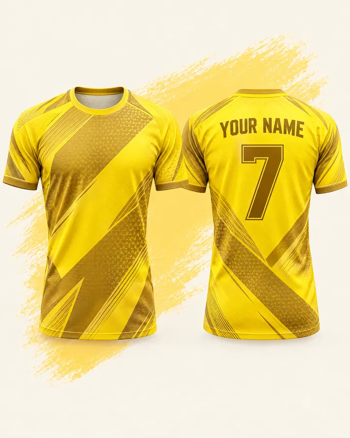 Brazil fan jersey design, Champions (Gold-trim), front and back