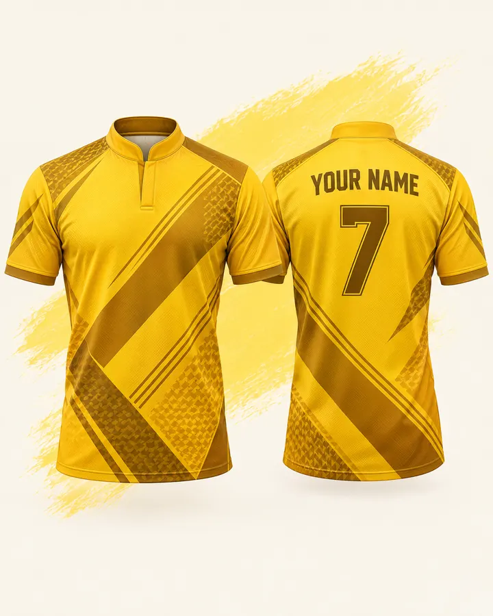 CSK fan jersey design, Retro (Early seasons), front and back