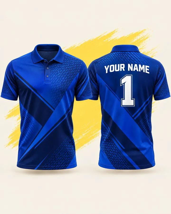 F1 fan jersey design, Blue Racing (Team blue), front and back