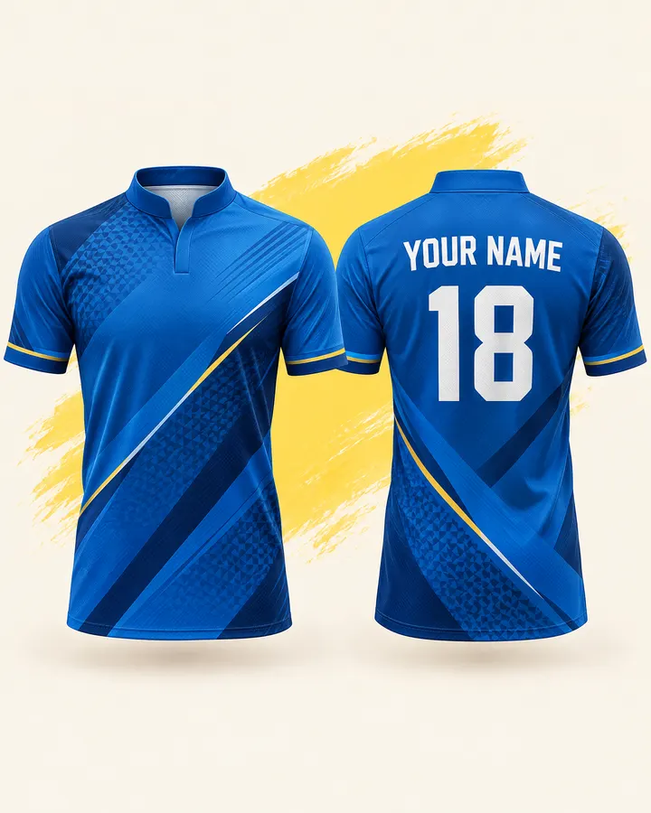 India fan jersey design, Retro 2011 (World Cup era), front and back