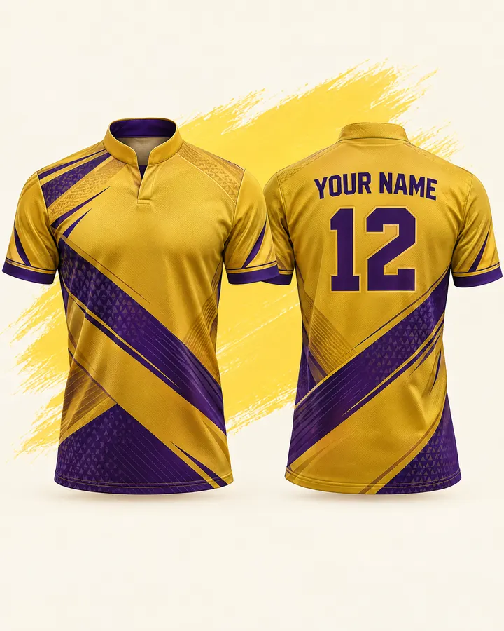 KKR fan jersey design, Gold Accent (Anniversary), front and back
