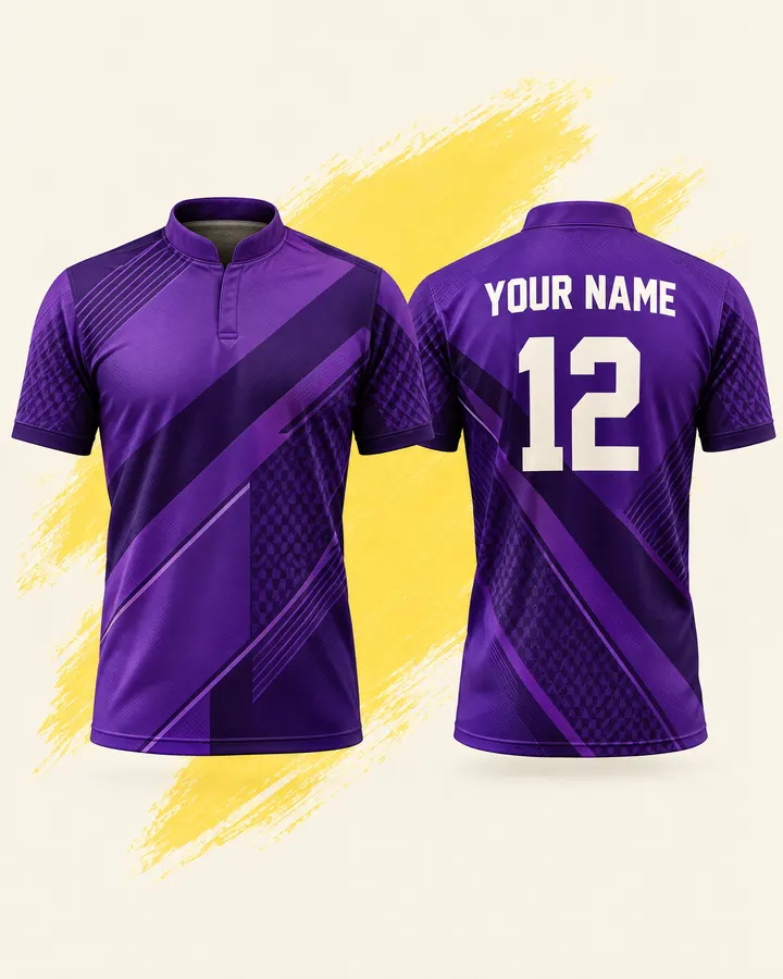KKR fan jersey design, Retro (Early seasons), front and back