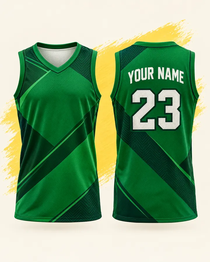 NBA fan jersey design, Celtics (Green), front and back