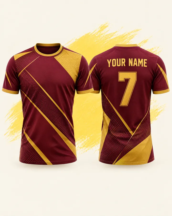 Portugal fan jersey design, Champions (Gold-trim), front and back