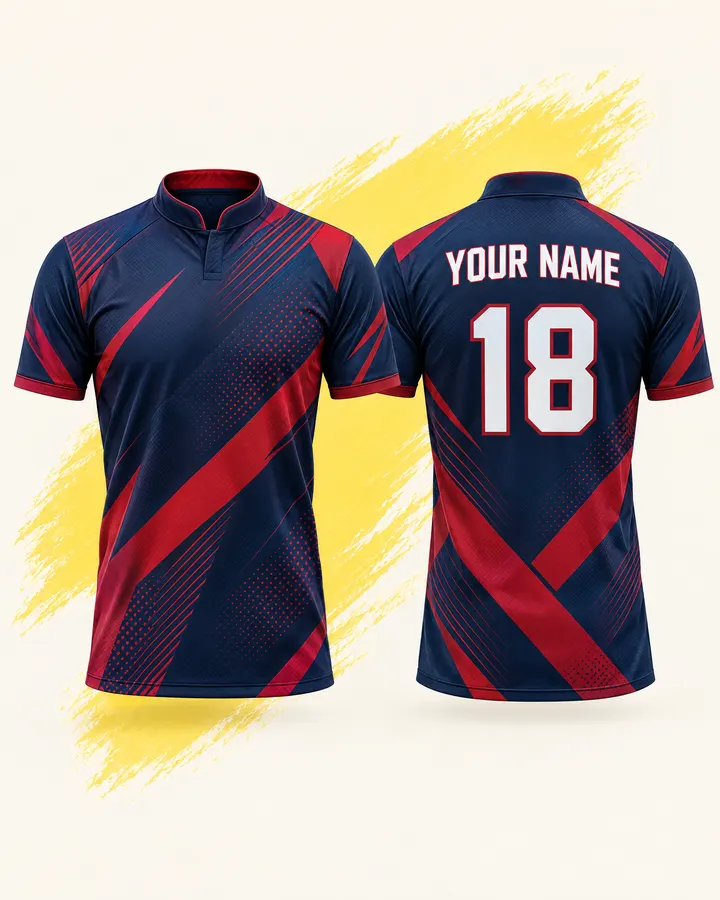 RCB fan jersey design, Blue & Red (2022–24 era), front and back