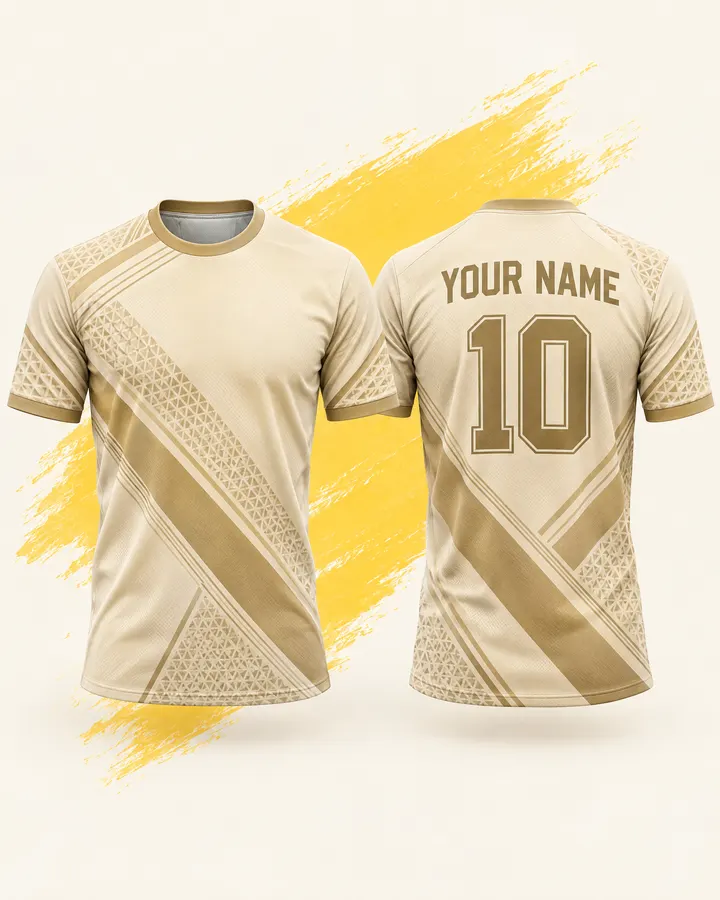 Retro Football fan jersey design, Retro Cream (Classic cream), front and back