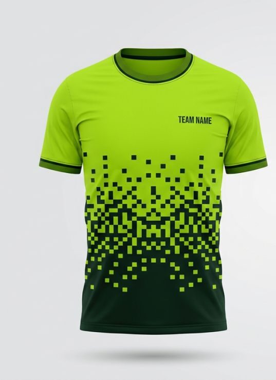 Lime Pixel Badminton Jersey