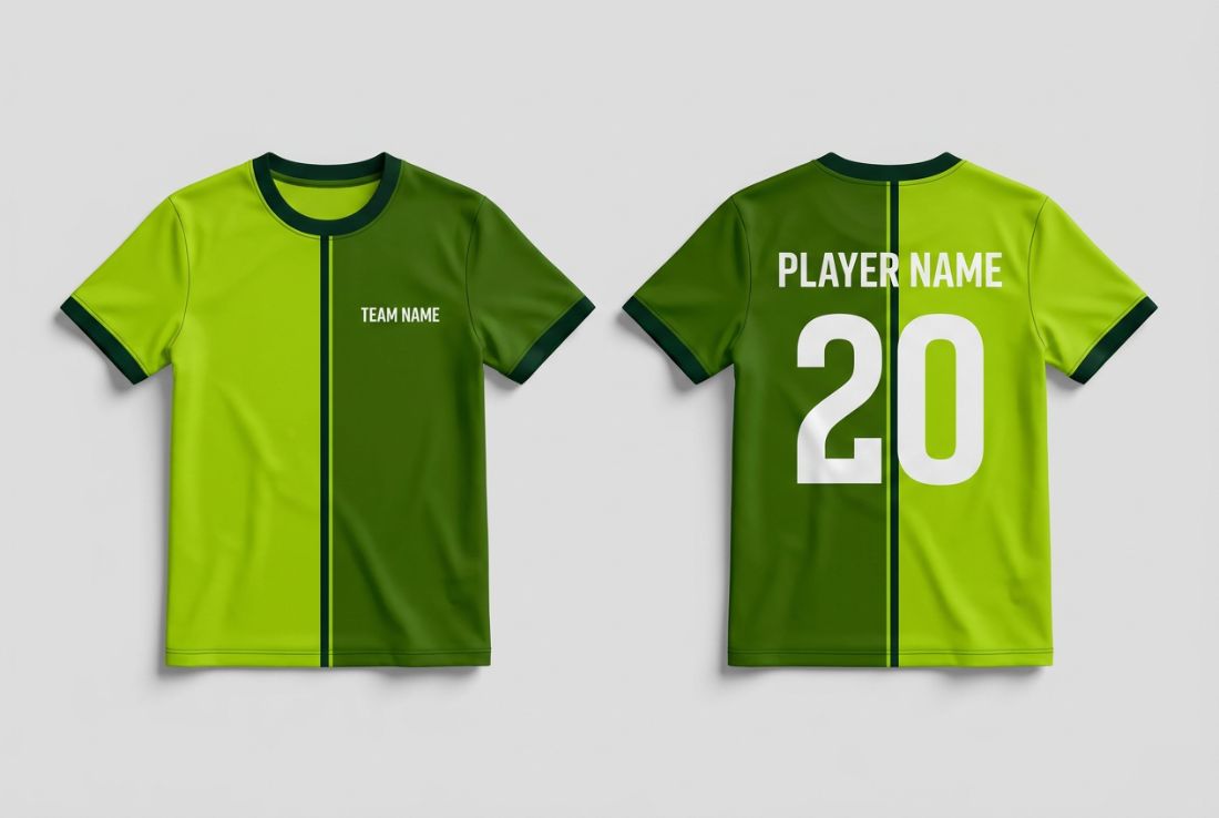 Lime Half Badminton Jersey