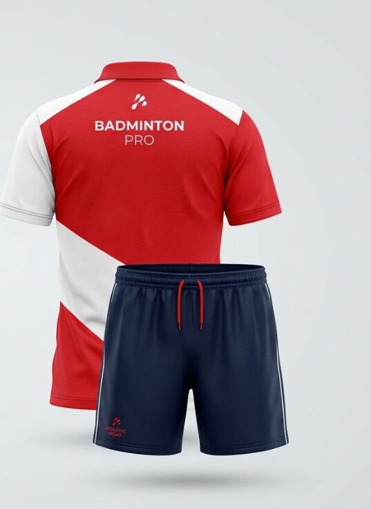 Rally Red Badminton Jersey, red, back
