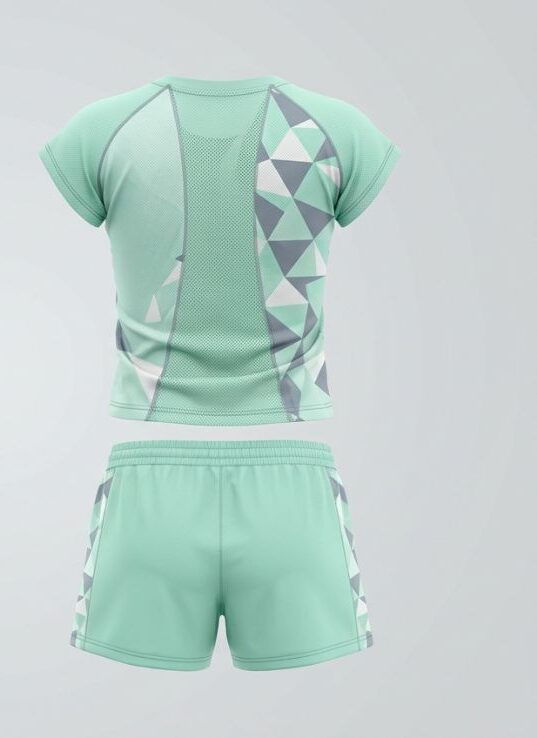 Aero Mint Badminton Jersey, green, back