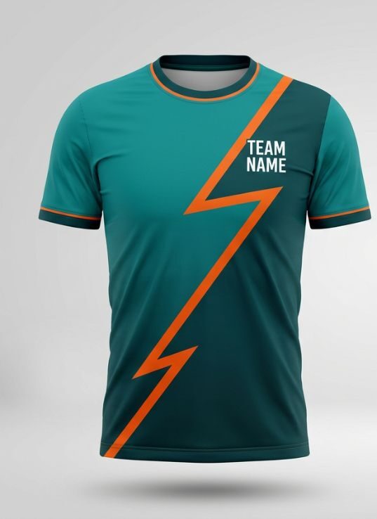 Teal Volt Badminton Jersey
