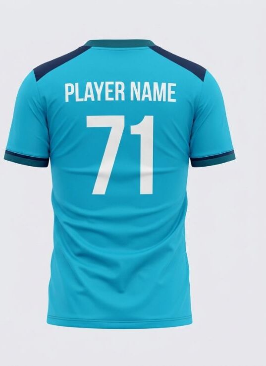Cyan Weave Badminton Jersey, cyan, back