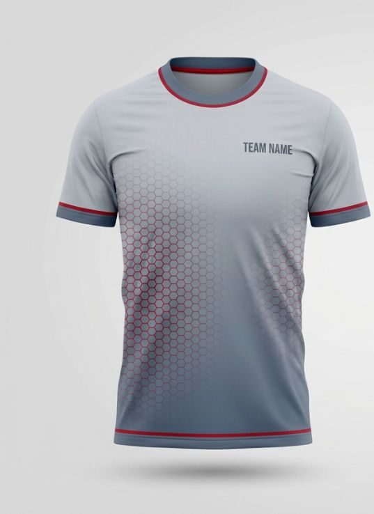 Silver Grid Badminton Jersey
