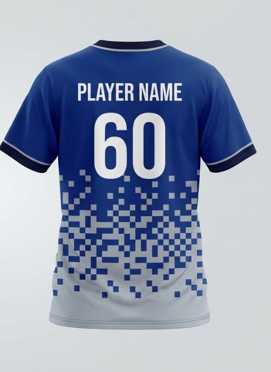 Royal Pixel Badminton Jersey, royal blue, back