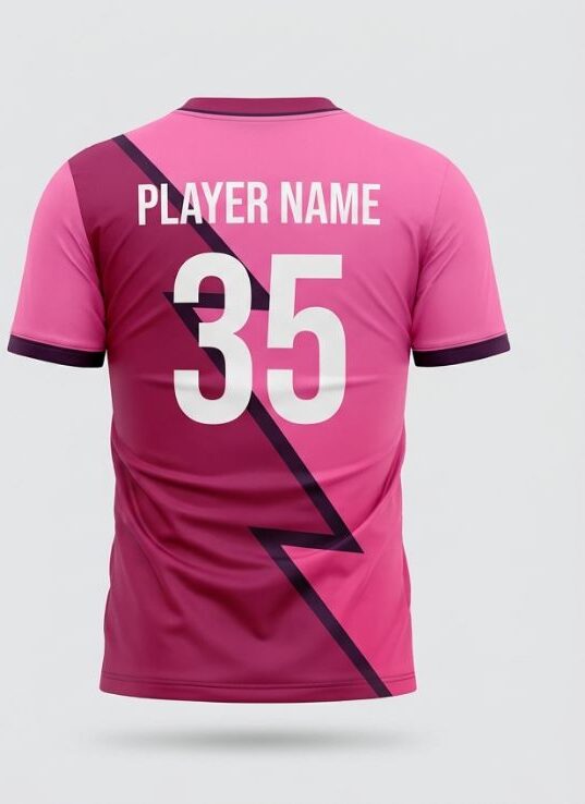 Rose Lightning Badminton Jersey, rose pink, back