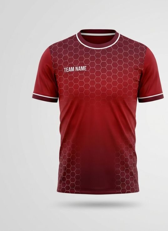 Scarlet Grid Badminton Jersey