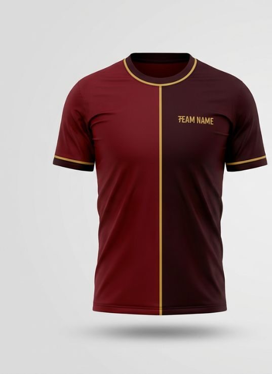 Maroon Half Badminton Jersey