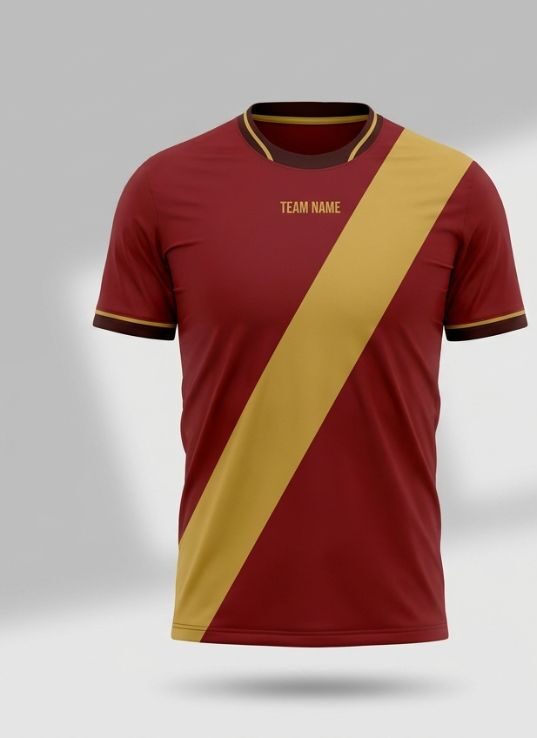 Maroon Sash Badminton Jersey