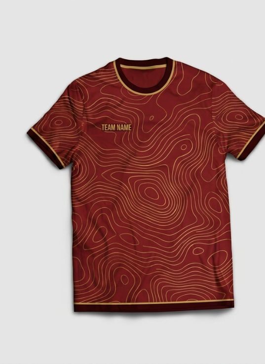 Maroon Topo Badminton Jersey