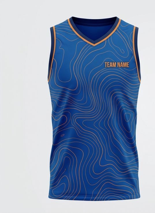 Azure Lines Basketball Jersey