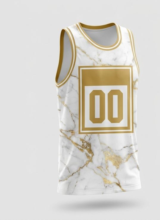 Marble Luxe Basketball Jersey