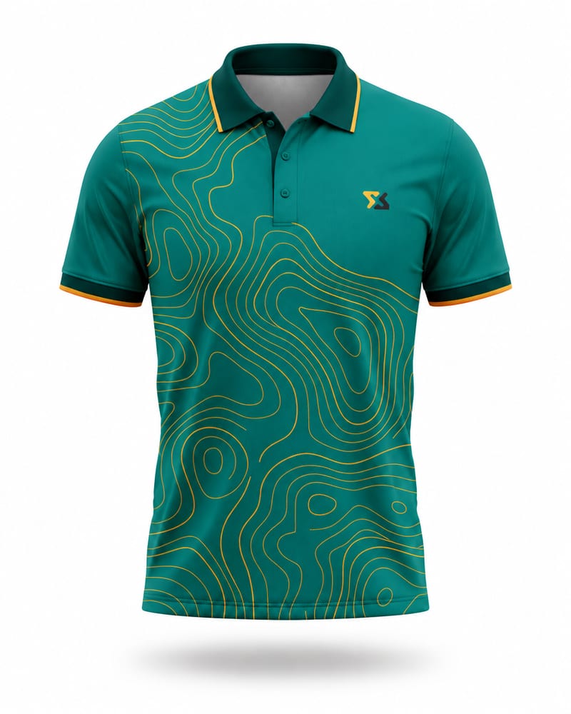 Teal Contour Cricket Jersey