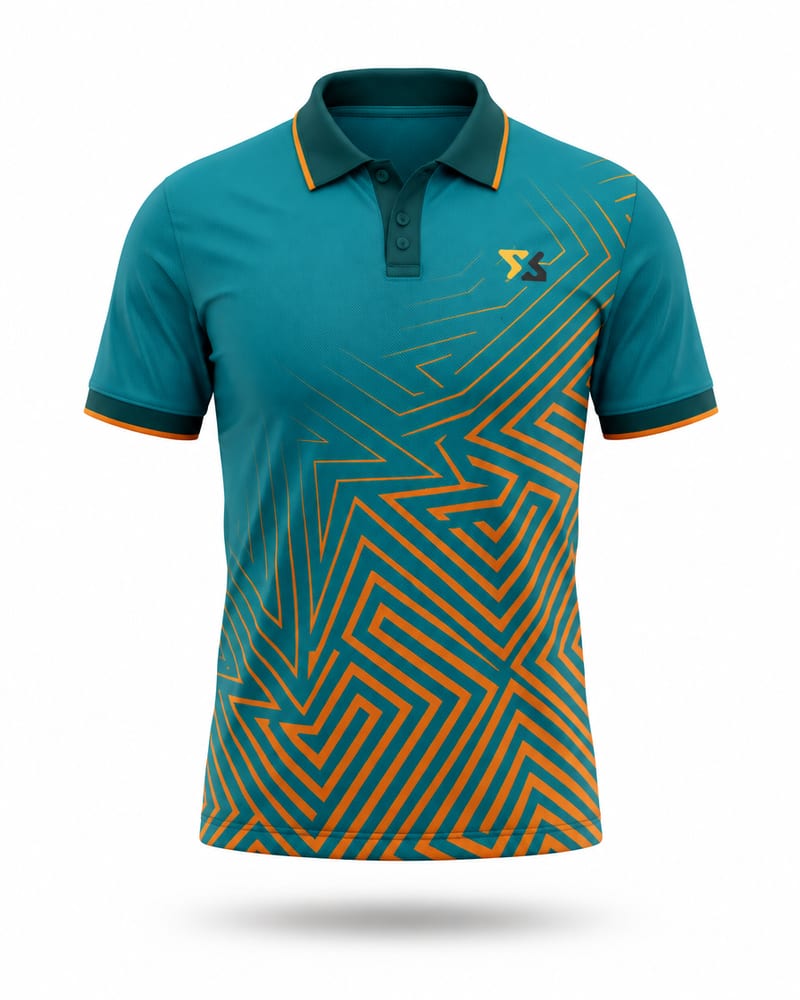 Teal Maze Cricket Jersey