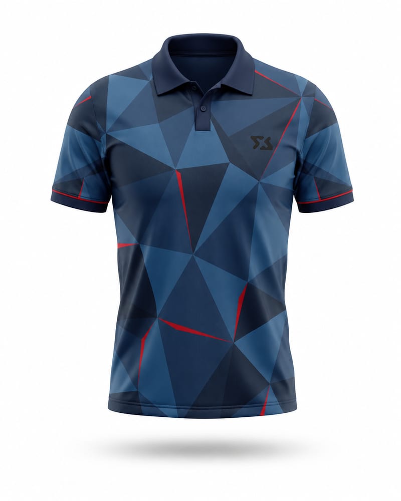 Navy Facet Cricket Jersey