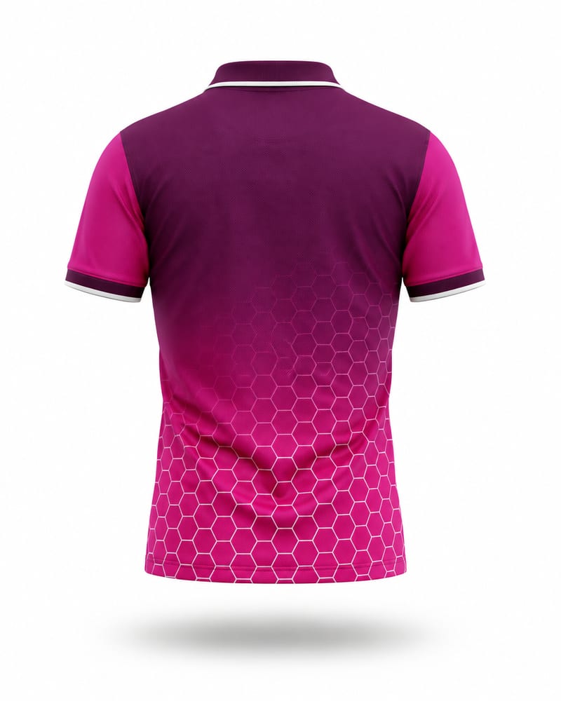 Magenta Matrix Cricket Jersey, magenta, back