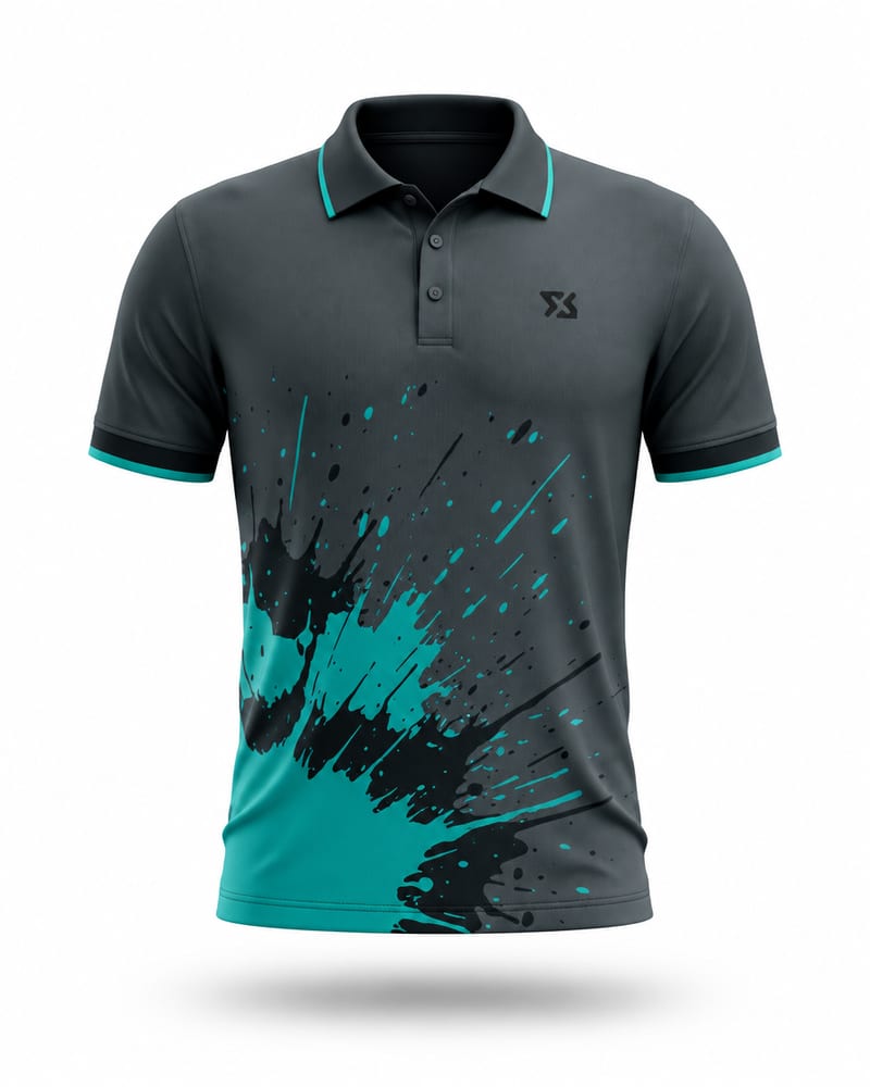 Charcoal Splash Cricket Jersey