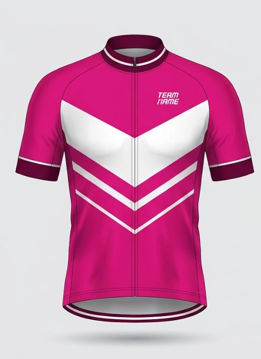 Magenta Chevron Cycling Jersey